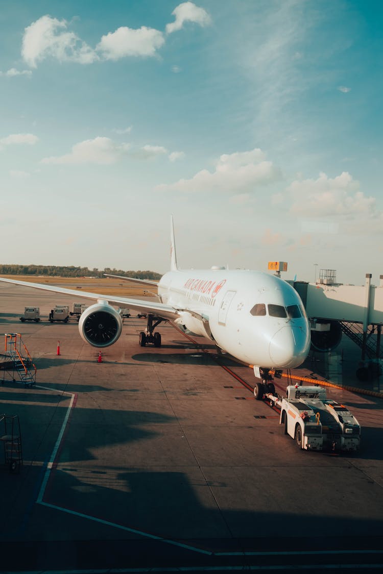 Airplane Standing On Tarmac