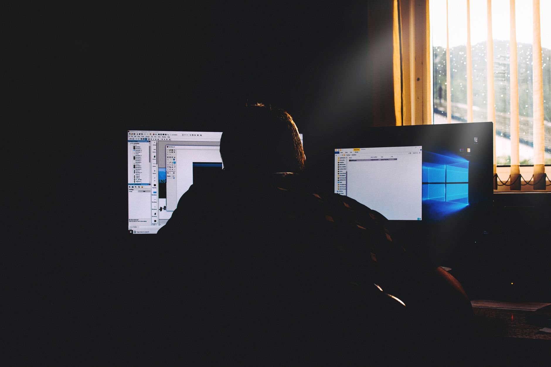 person confused at computer screen