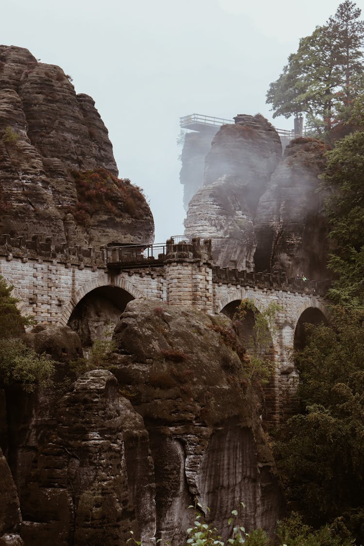 The Bastei Stone Bridge In Germany