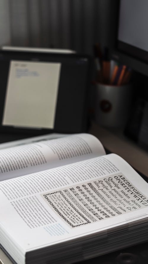 Close-up of a Book on a Desk