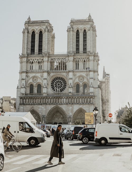 Free Notre-Dame de Paris, Notre-Dame Cathedral in Paris, France  Stock Photo