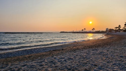 Free Sunset at the Beach  Stock Photo