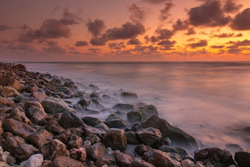Бесплатное стоковое фото с берег, берег моря, восход