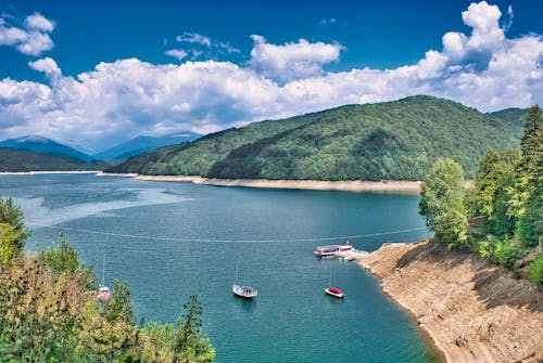 Lake in Carpathian Mountains in Romania