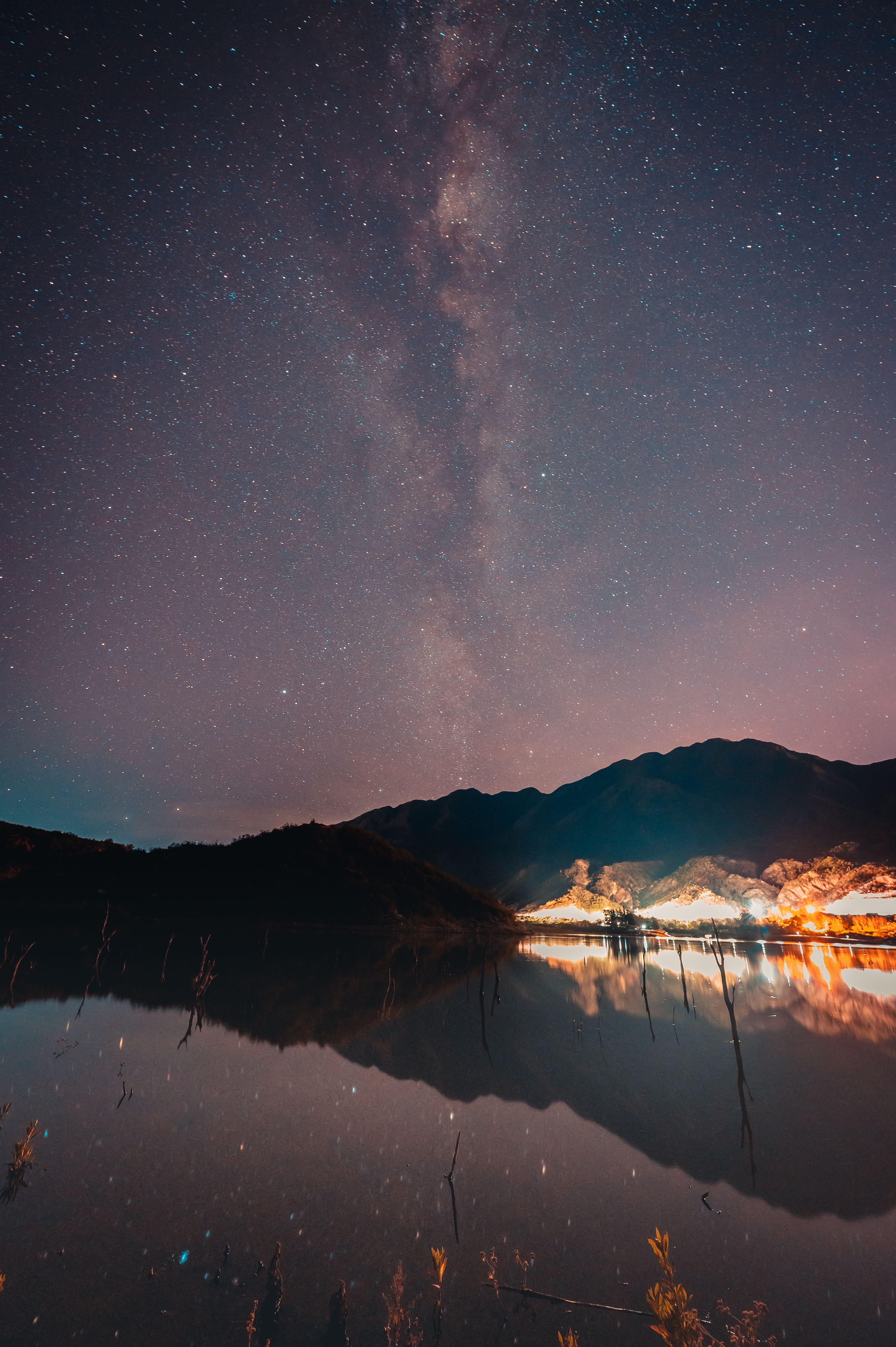 Milky Way in the Night Sky Over a Mountain Lake · Free Stock Photo
