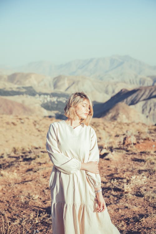Young Woman in Desert Mountains