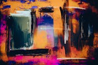 Abstract Painting in Close Up Shot