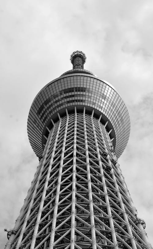 Low Angle Shot of Steel Tower 