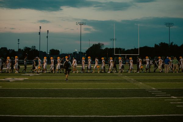 High school football stadium