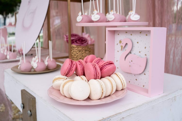 Close-up Photo Of Pink Macaroons