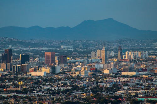 Edificios De La Ciudad De Mexico Atardecer