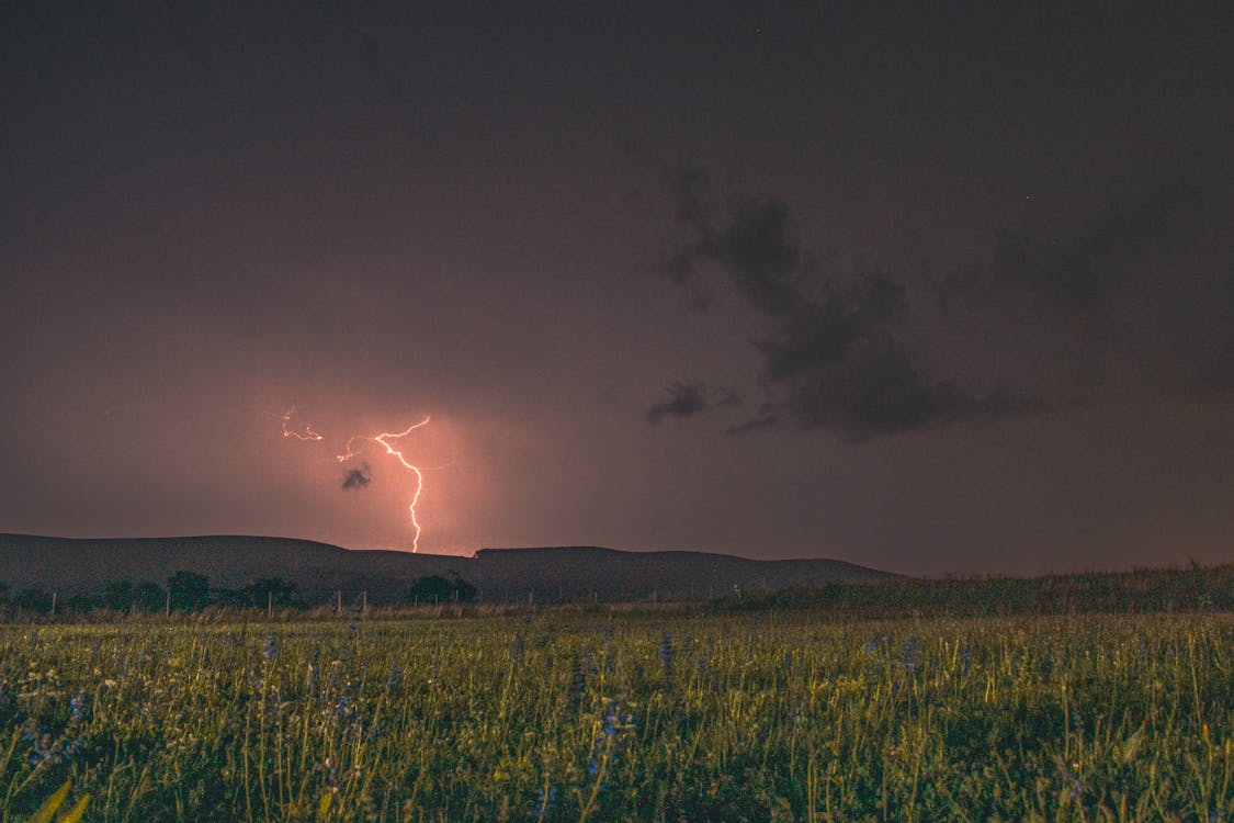 조명 폭풍 구름 밤의 무료 스톡 사진