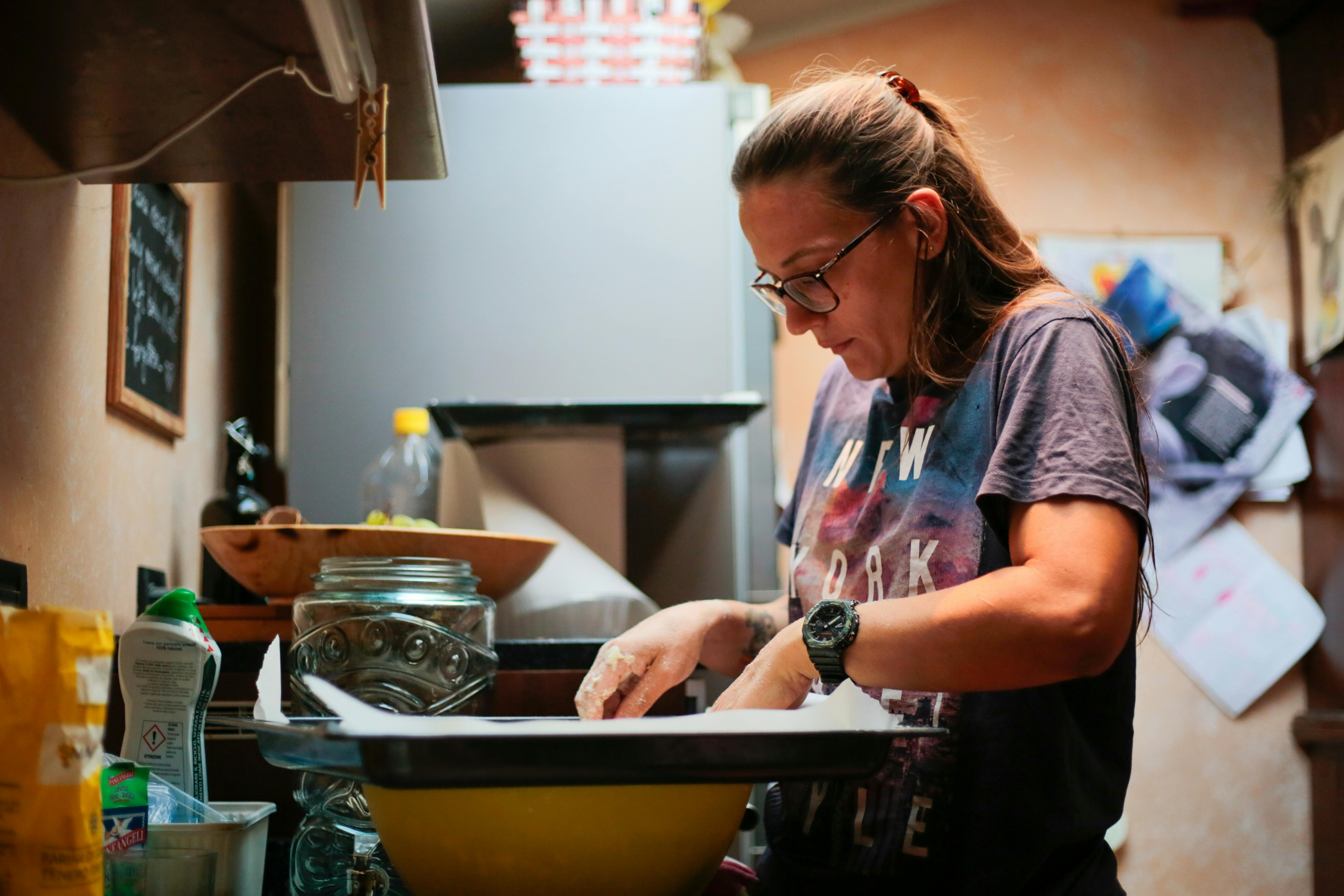 Tired Woman during Dishwashing by Hand · Free Stock Photo