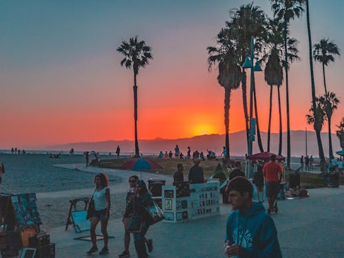 Безкоштовне стокове фото на тему «Захід сонця, літо, пляж»