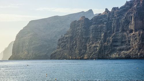 Free Majestic cliffs of Acantilados de Los Gigantes in Spain, captured during sunrise. Stock Photo