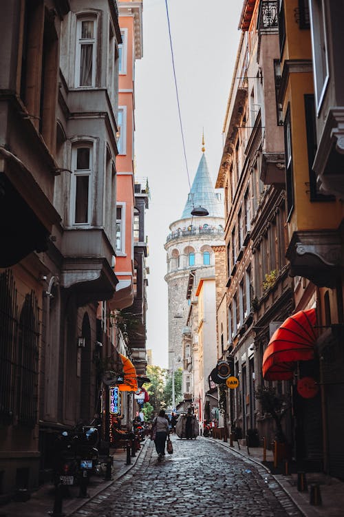 View of Galata Tower from a Narrow Street 