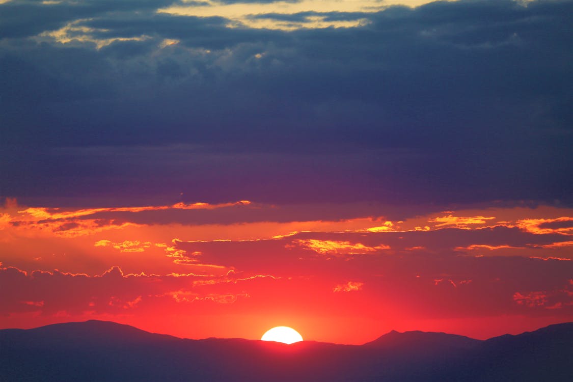 Silhouette Photo Of Mountains 