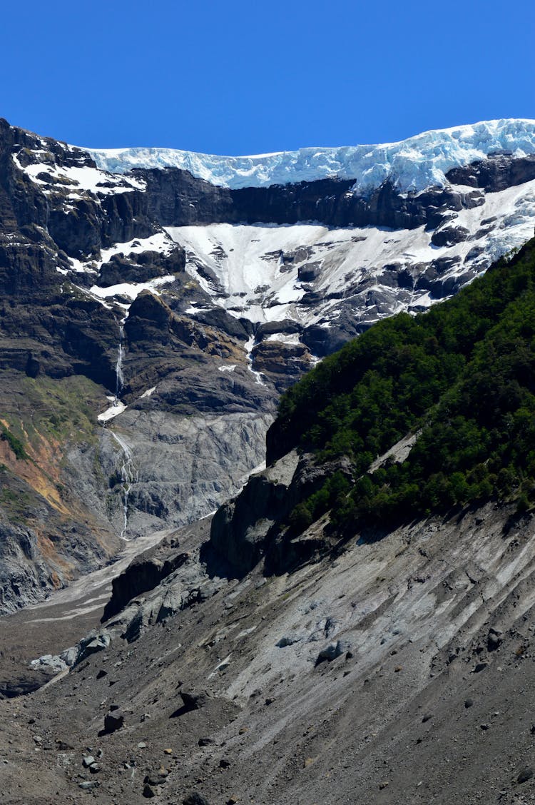 Snow On Top Of A Mountain