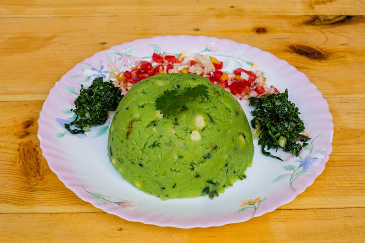 A Plate Of Coriander Upma