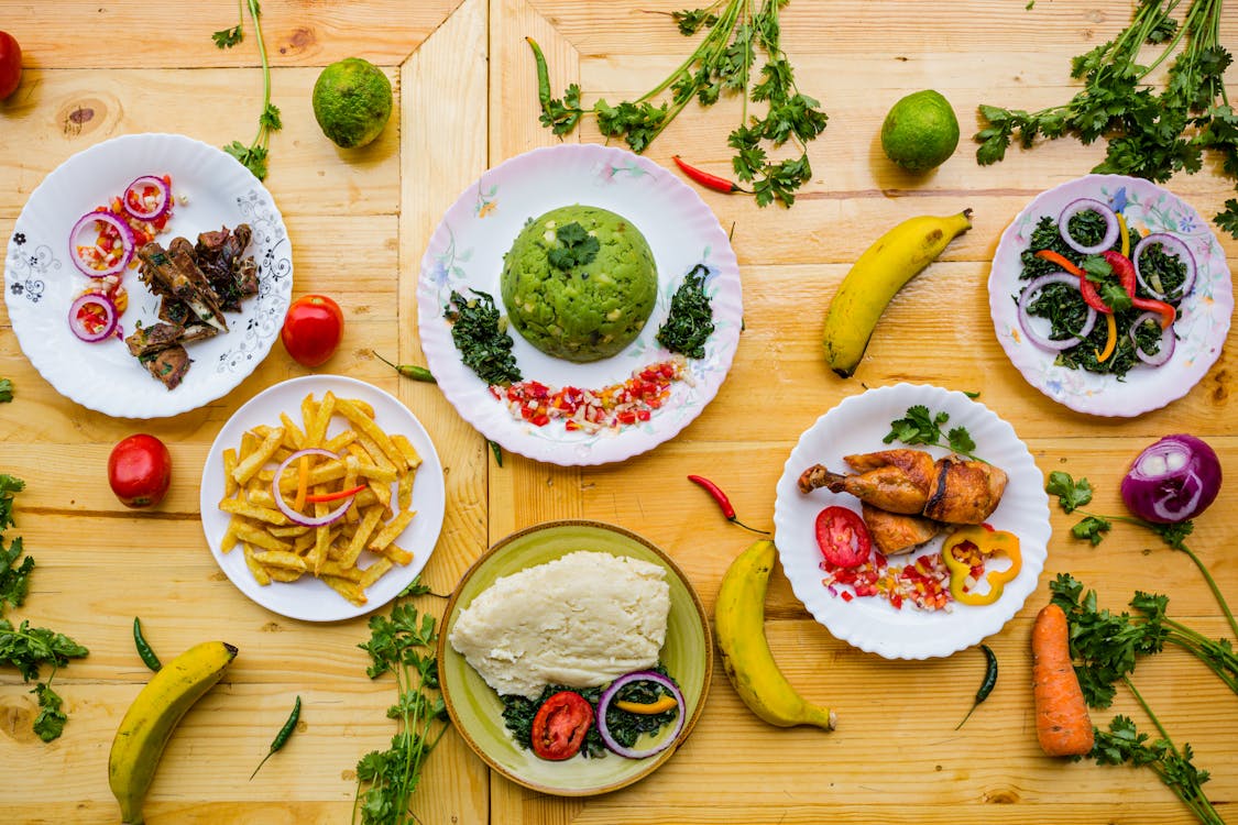 Variety Of Food On Wooden Surface Free Stock Photo variety-of-food-on-wooden-surface-free-stock-photo