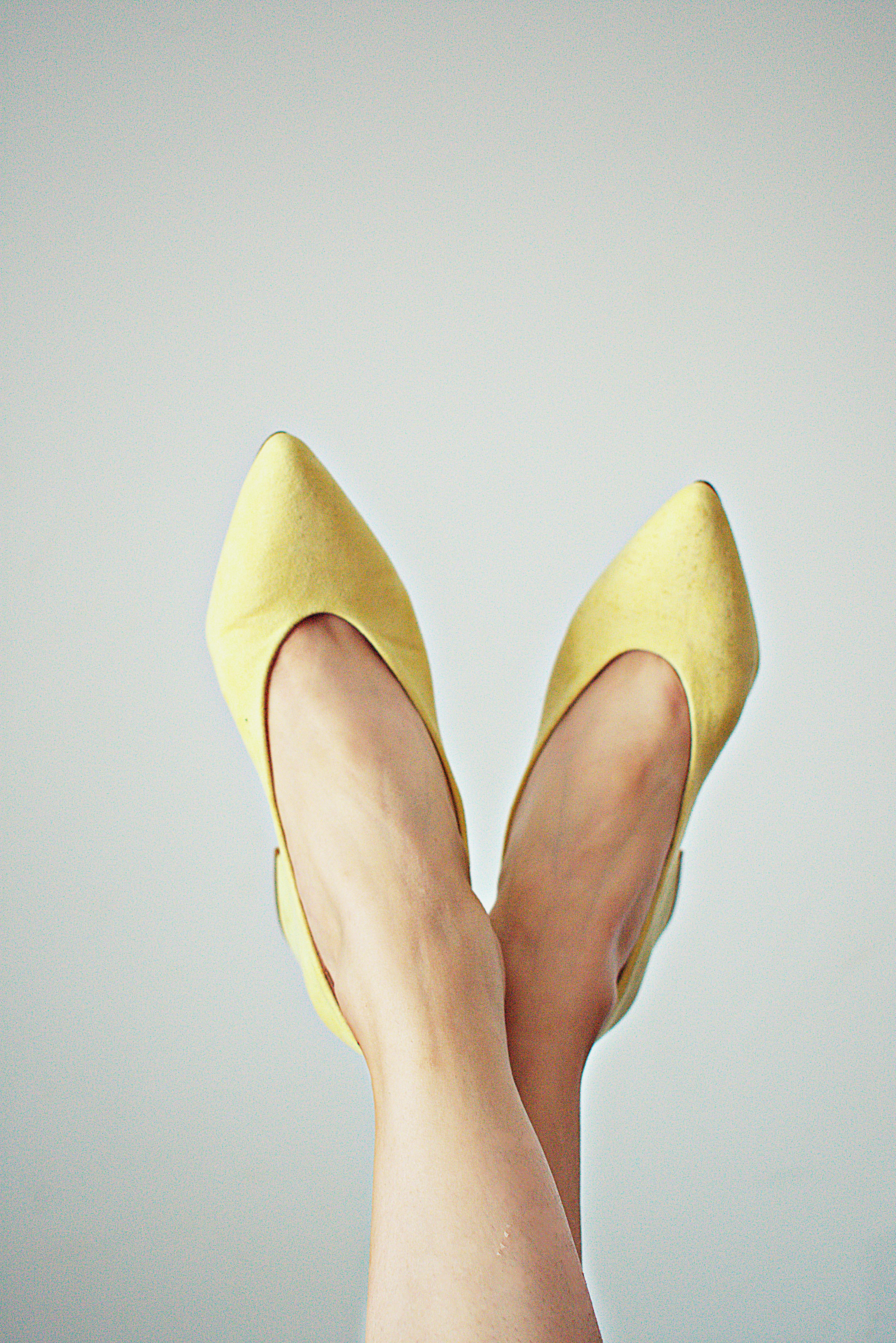 Person Wearing Yellow Shoes Â· Free Stock Photo