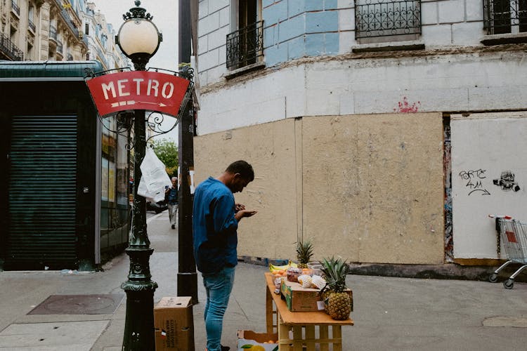 Fruit Vendor On The Street