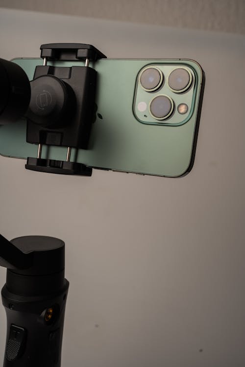 Close-up of a Smartphone on a Gimbal