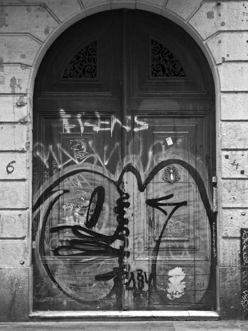 Free stock photo of graffiti, old door
