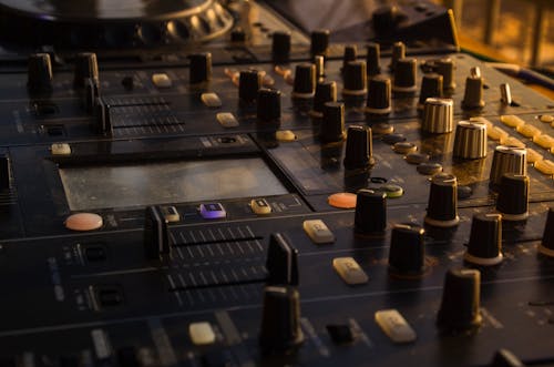 Close-Up Photo of Audio Mixer