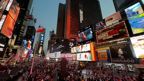 Times Square in sunset