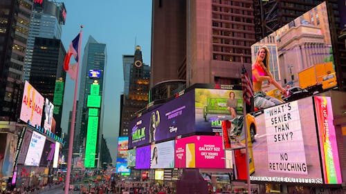 Times Square in sunset