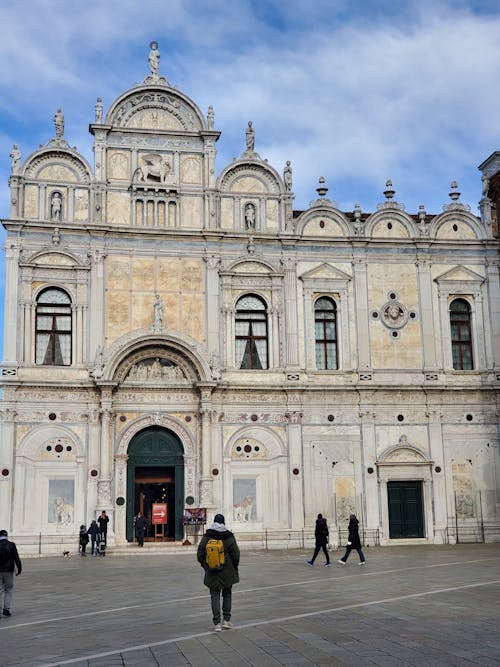 Facade of the Scuola Grande di San Marco in Venice, Italy