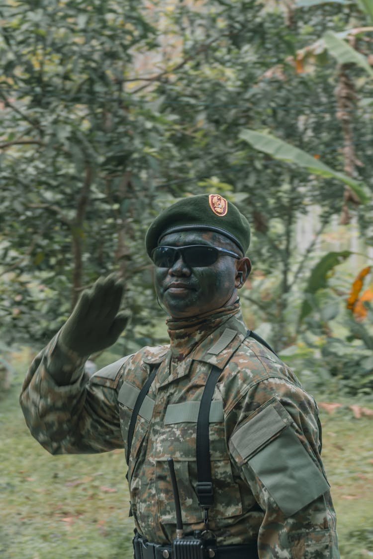 A Soldier Saluting