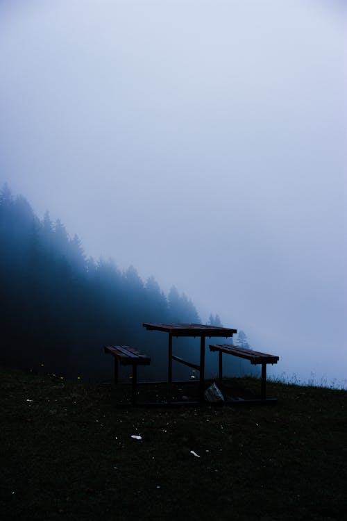 Picnic Table in Mountains Viewpoint