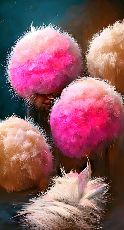 Pink Fluffy Balls