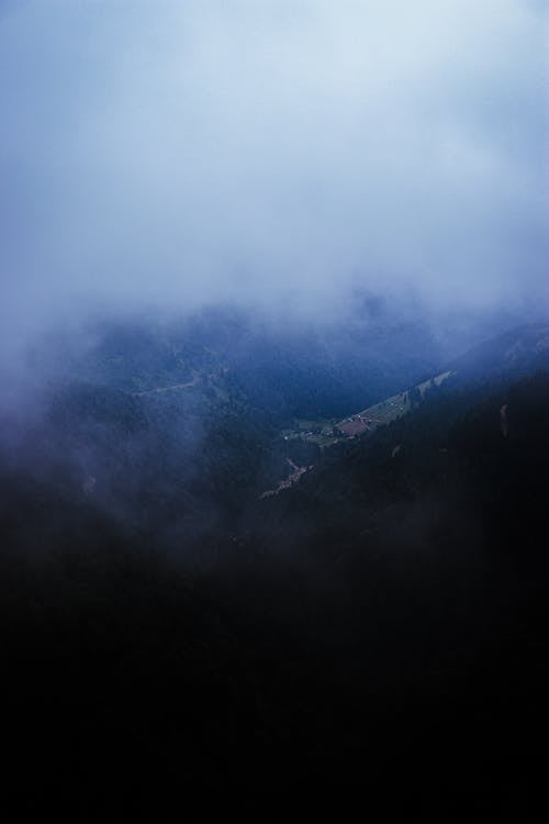Fog over a Mountain Range