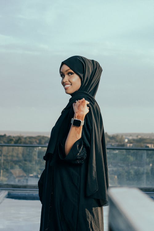 Woman in Black Hijab 