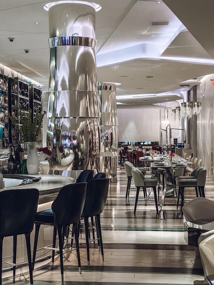 Interior Of A Restaurant With A Bar Counter