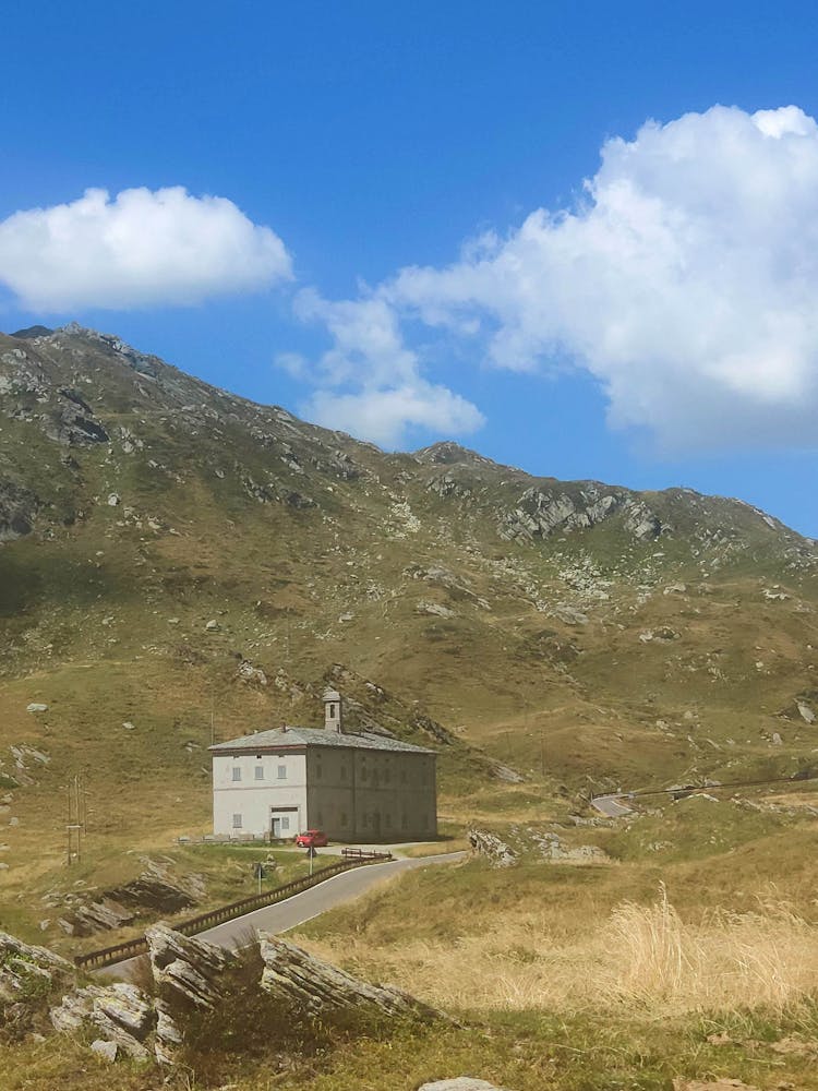 Chalet On The San Bernardino Pass In Swiss Alps 