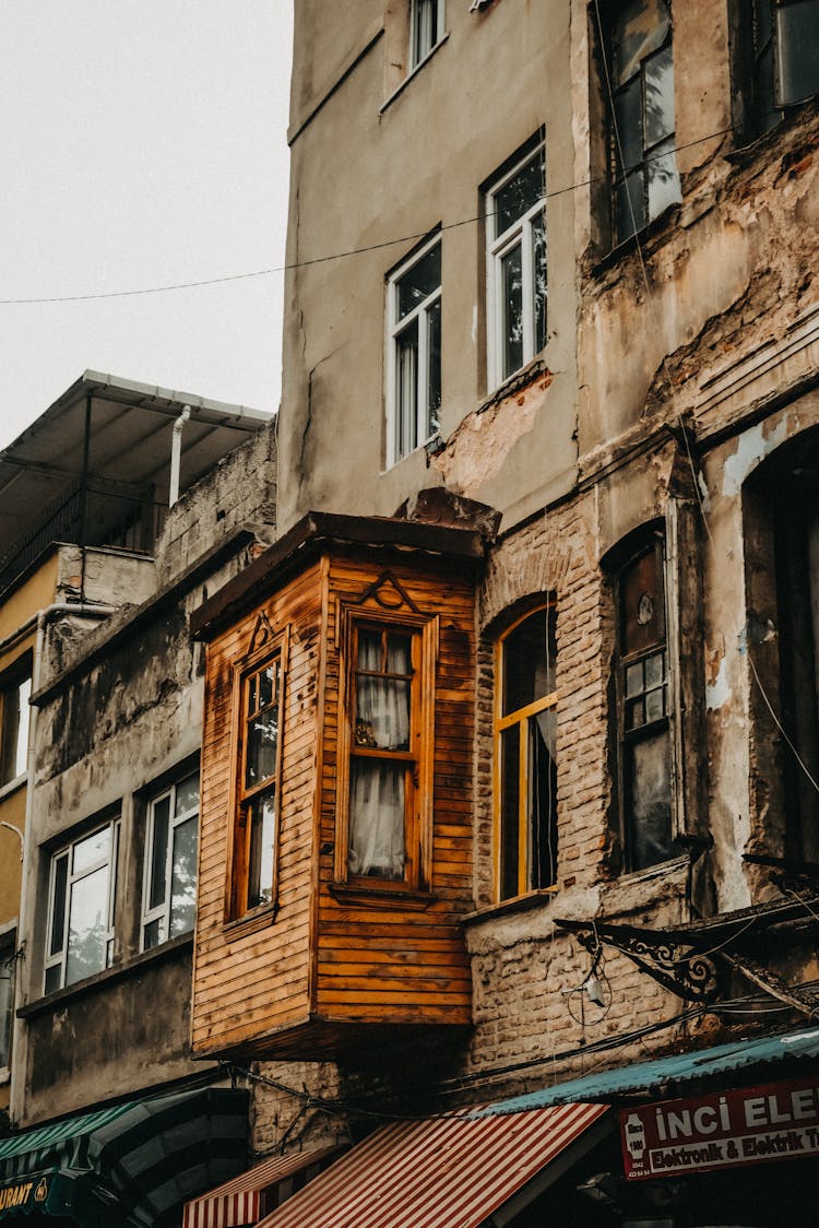 Cracked Walls Of An Abandoned Building