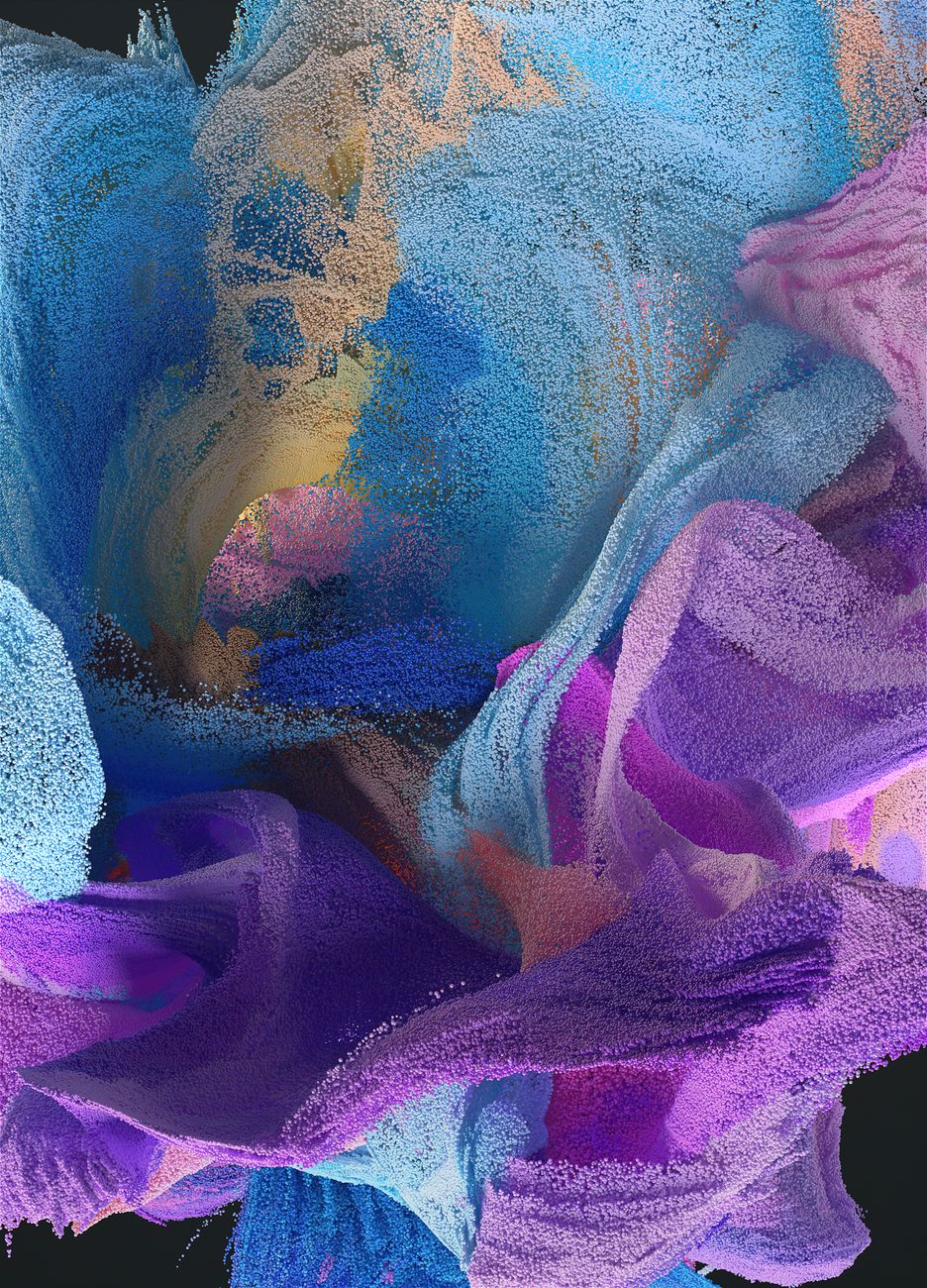 Strahlendes digitales Kunstwerk mit Abstrakt & Lebendig