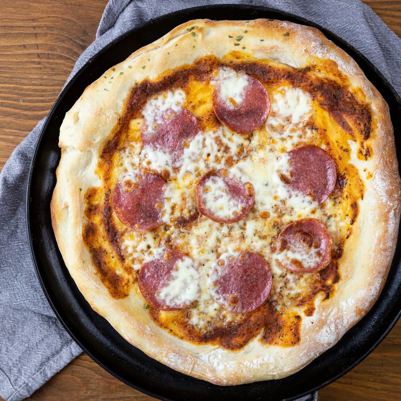 Homemade Pepperoni Pizza
