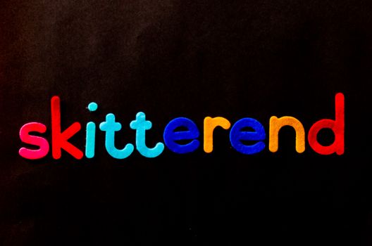 Vibrant multicolored alphabet letters spelling 