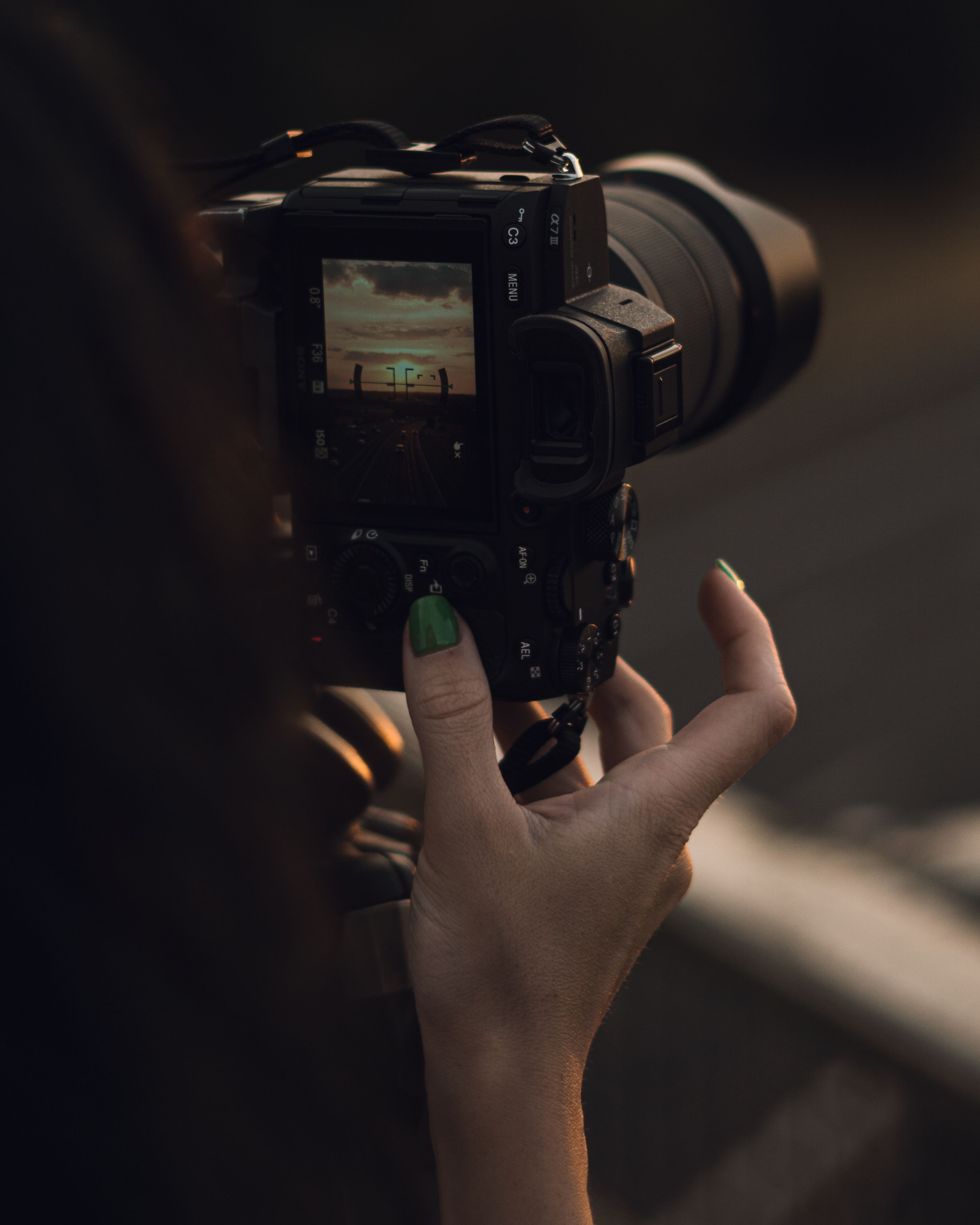 Person Using a DSLR Camera · Free Stock Photo