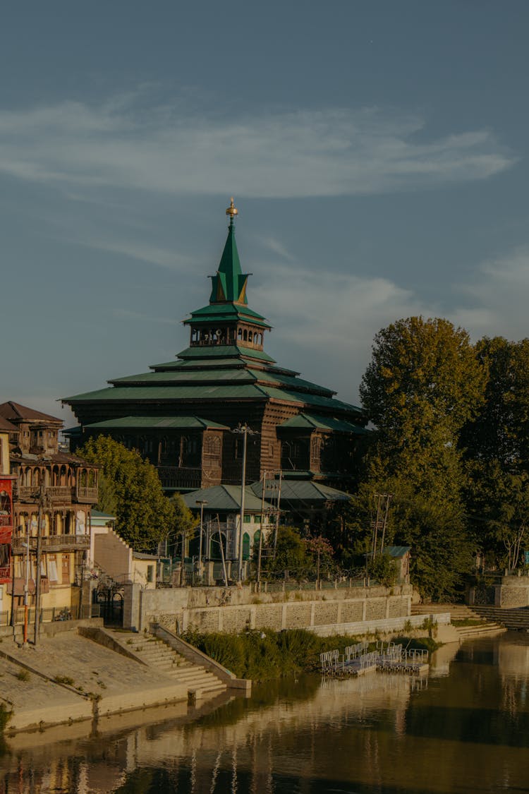 Shah E Hamdan R H Mosque Under Blue Sky