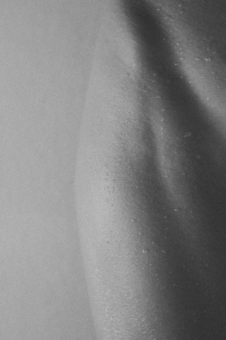 Black And White Abstract Photo Of Skin With Water Drops