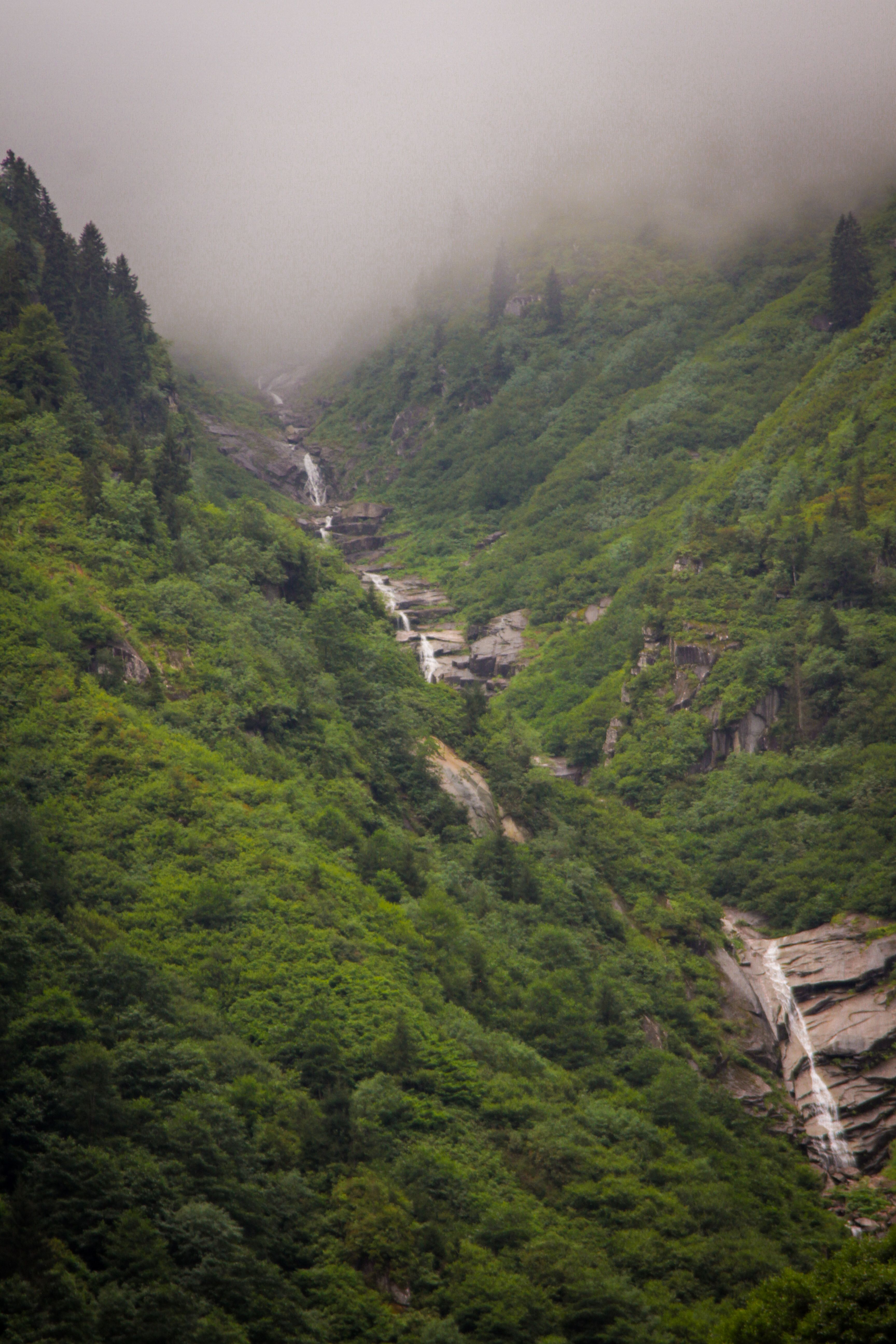 Green Mountains Under White Sky · Free Stock Photo
