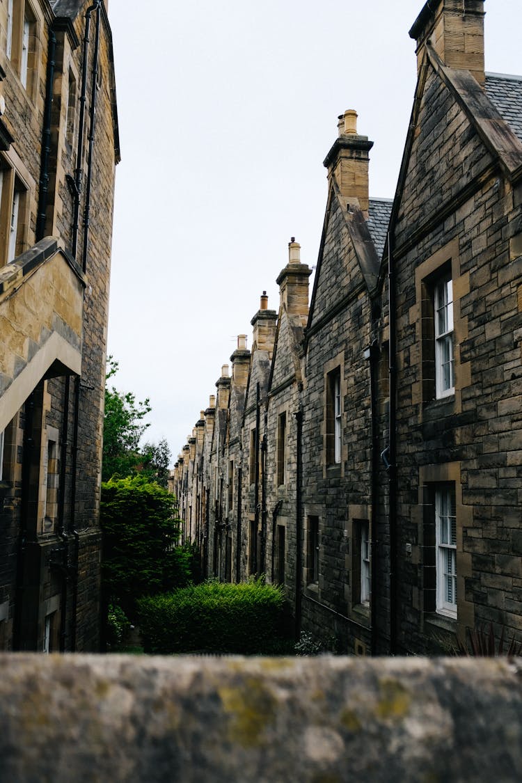 Row Of Residential Stone Houses