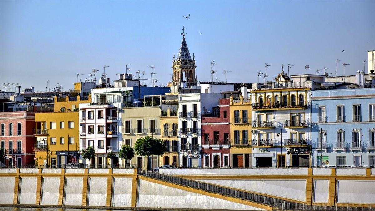 Triana market area and river walk