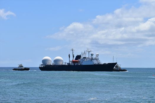 Ship with Liquefied Natural Gas Storage